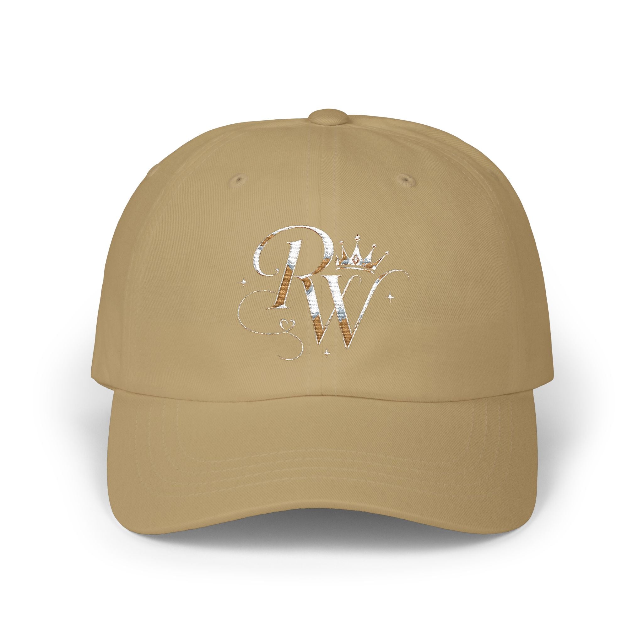 Dad Cap with Distressed Gold Monogram 'RW' – Classic Baseball Hat