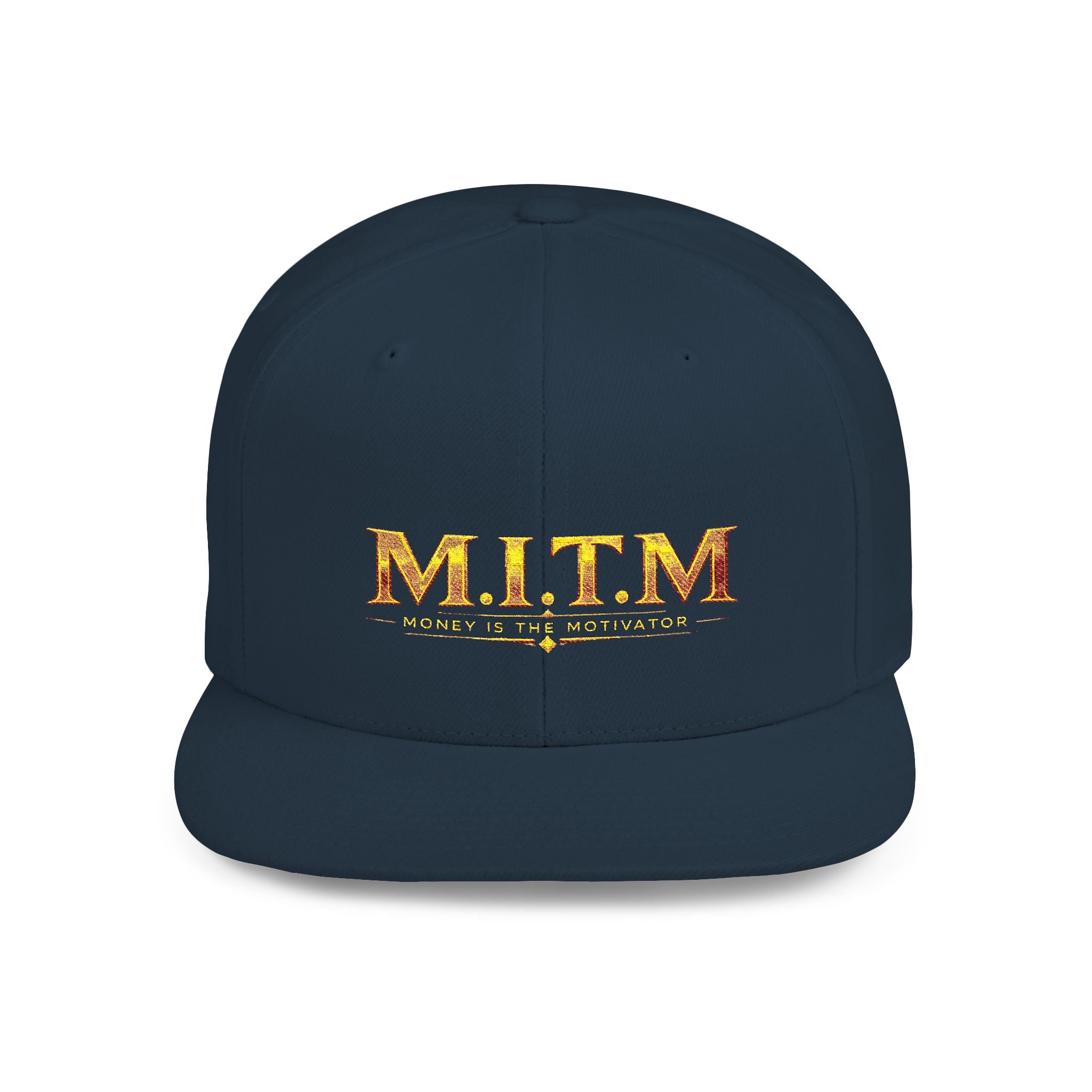M.I.T.M. Gold Foil Flat Bill Snapback Hat — Stylish Urban Baseball Cap