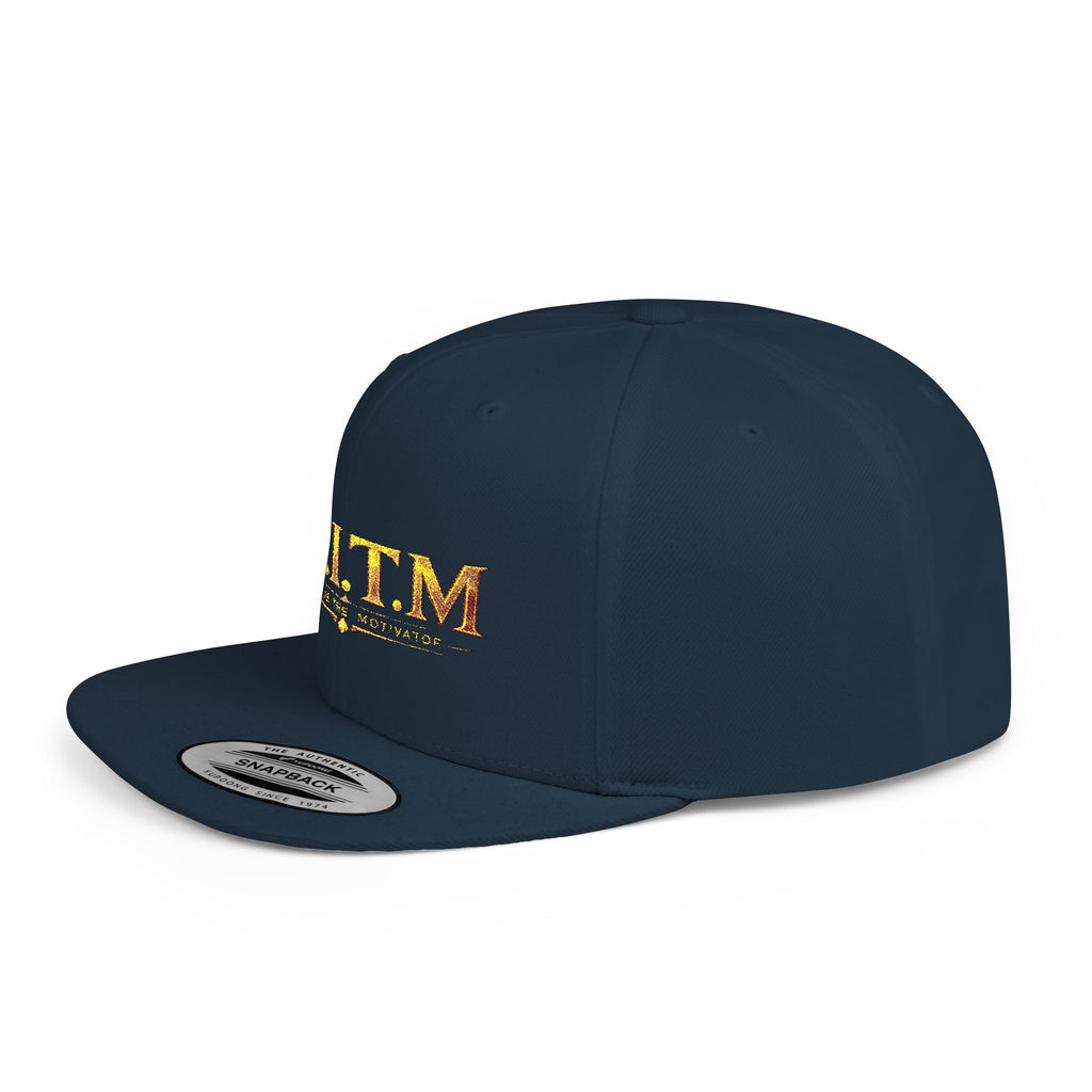 M.I.T.M. Gold Foil Flat Bill Snapback Hat — Stylish Urban Baseball Cap