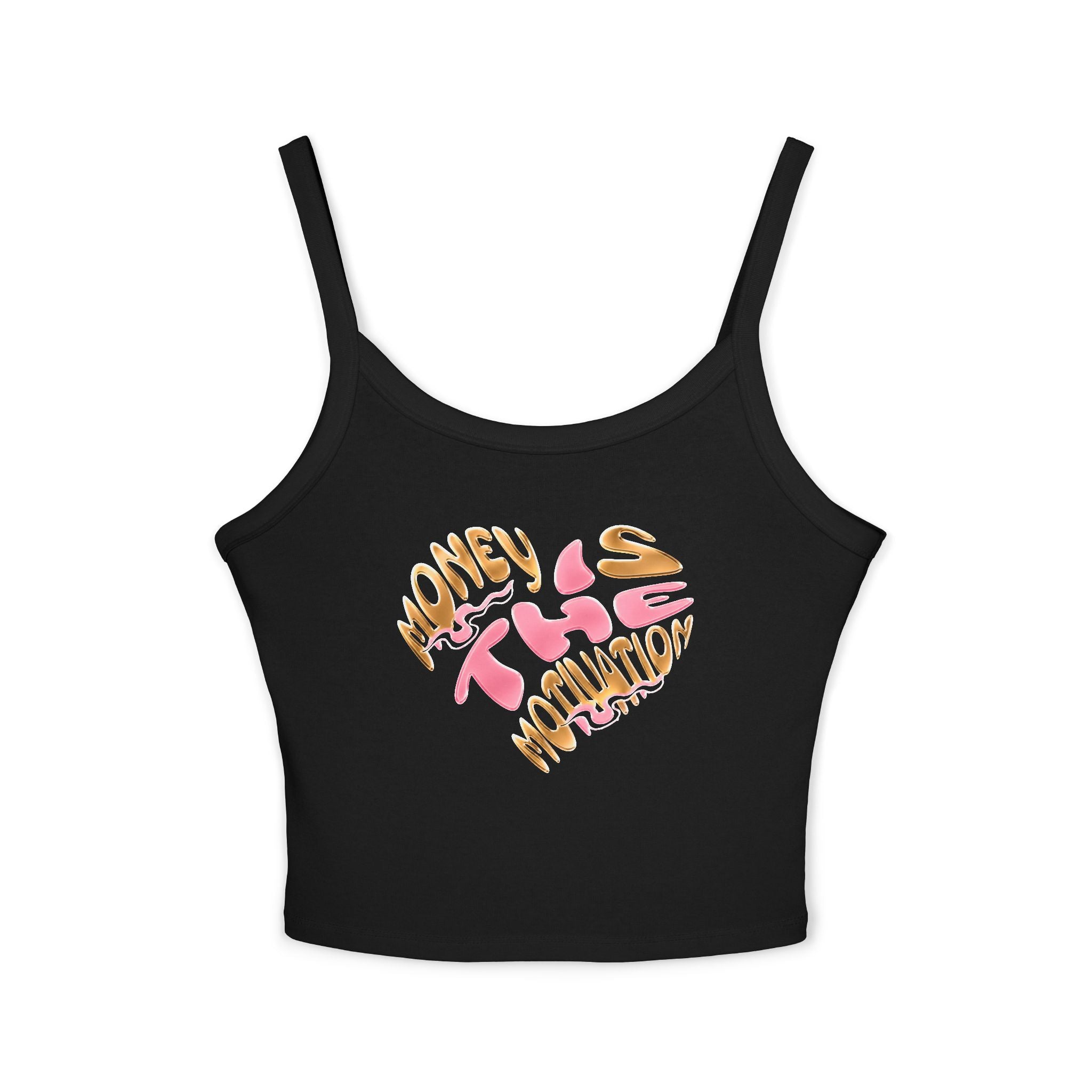 Honey Lips Spaghetti Strap Tank — Cute Graphic Crop Top for Women