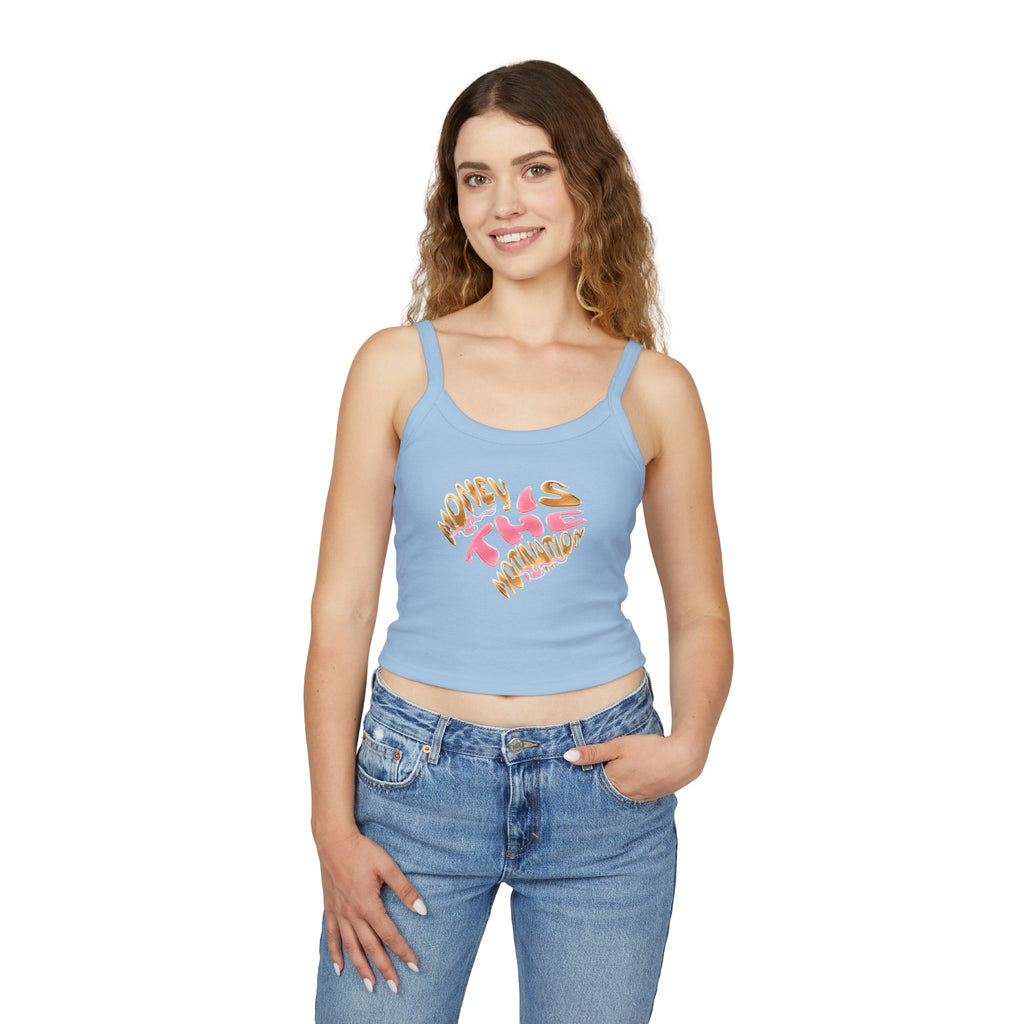 Honey Lips Spaghetti Strap Tank — Cute Graphic Crop Top for Women