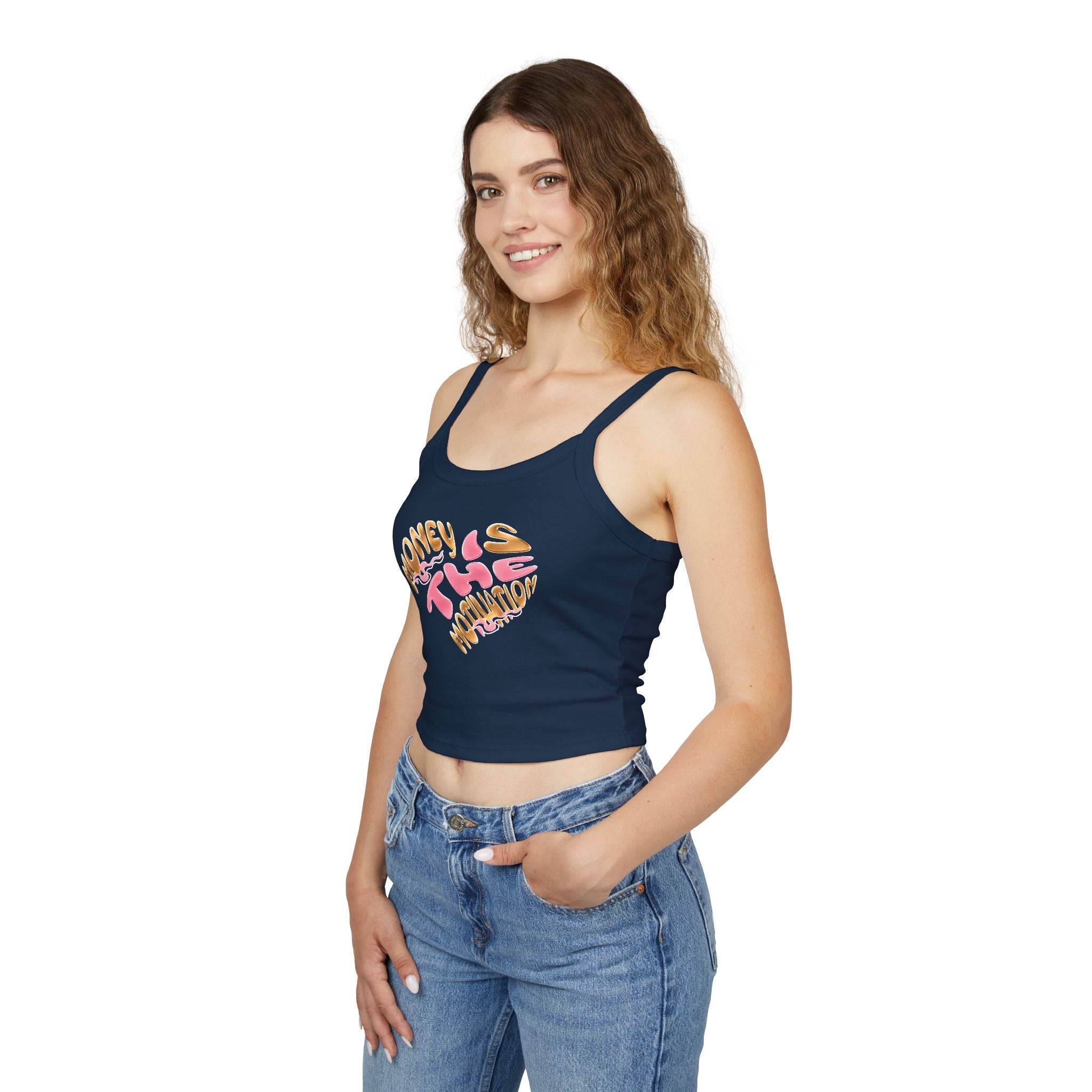 Honey Lips Spaghetti Strap Tank — Cute Graphic Crop Top for Women