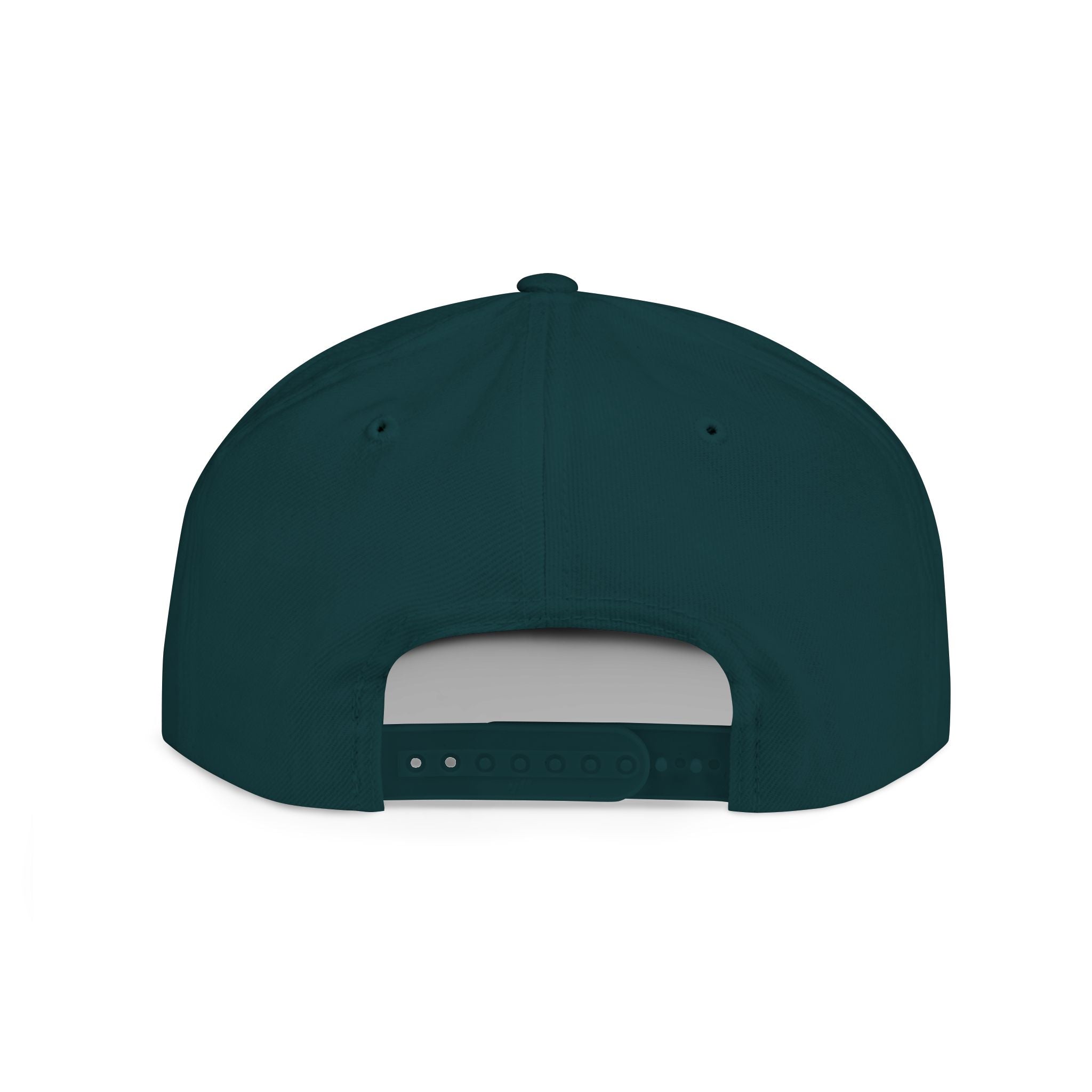 M.I.T.M. Floral Snapback Hat — White Flat-Bill Trucker Cap