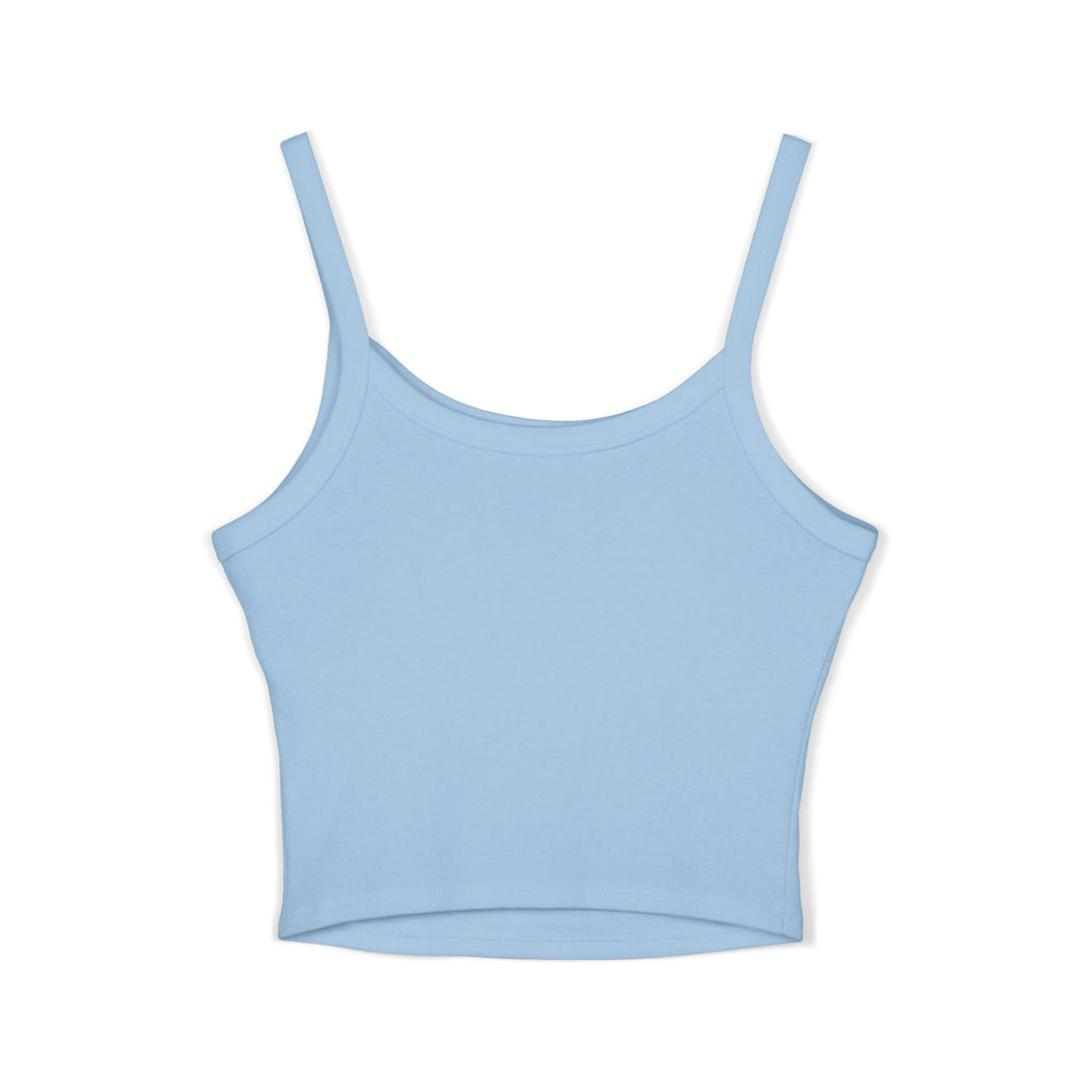 Women's Spaghetti Strap Tank Top — Subtle Broken Heart Graphic Crop Tank