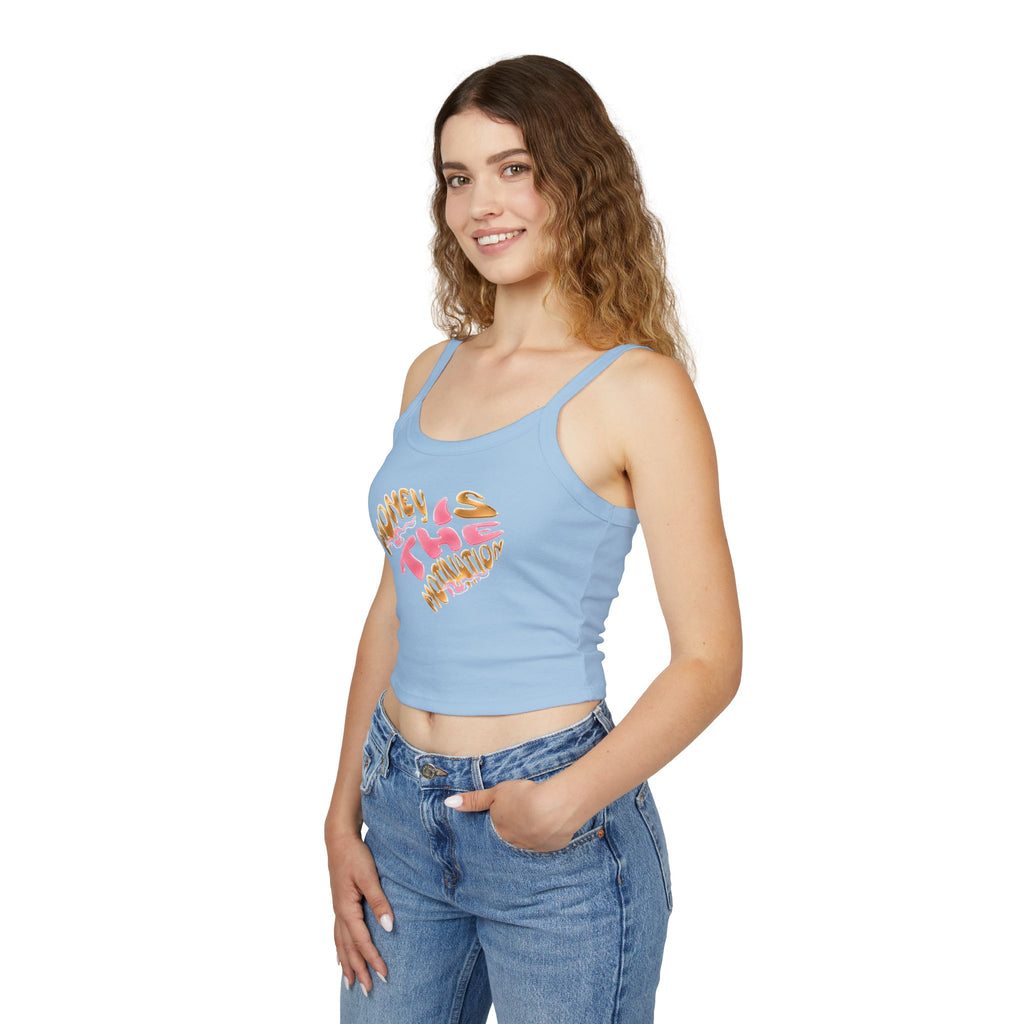 Honey Lips Spaghetti Strap Tank — Cute Graphic Crop Top for Women
