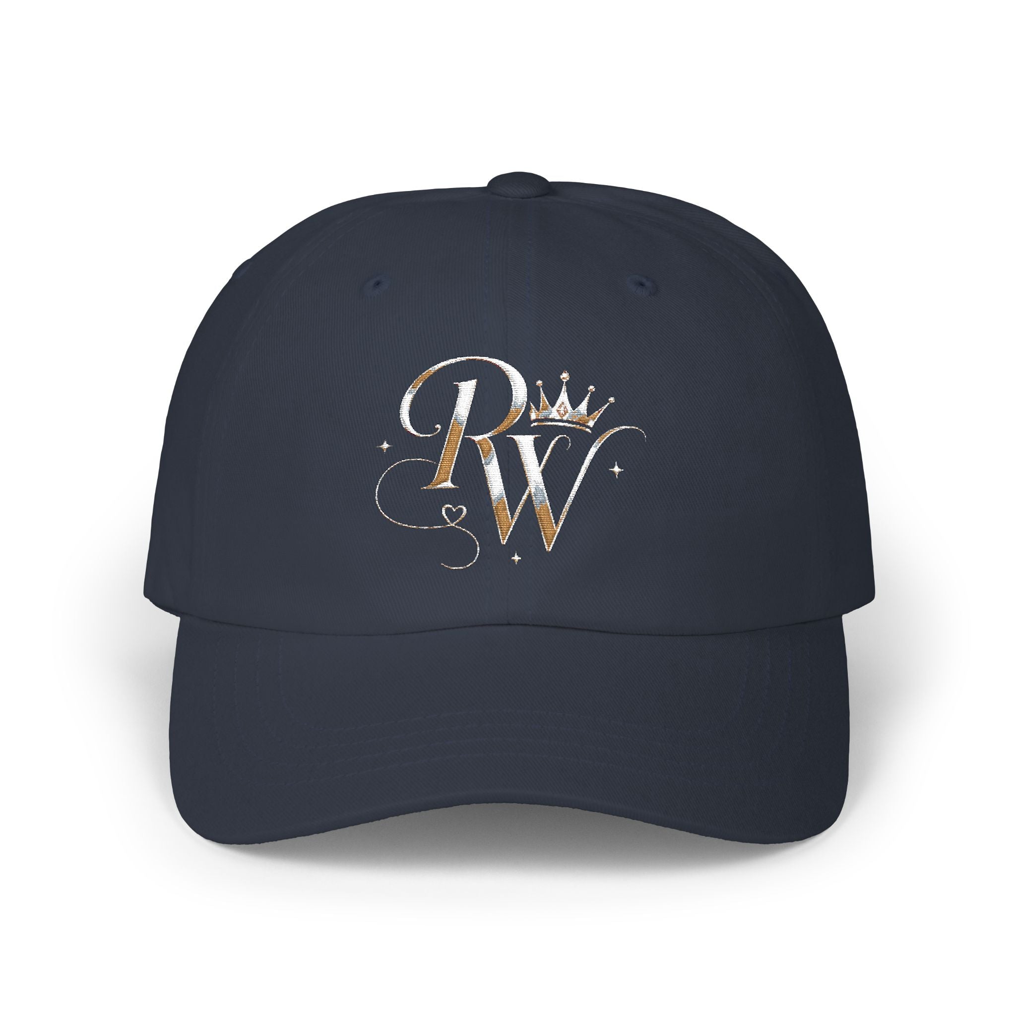 Dad Cap with Distressed Gold Monogram 'RW' – Classic Baseball Hat