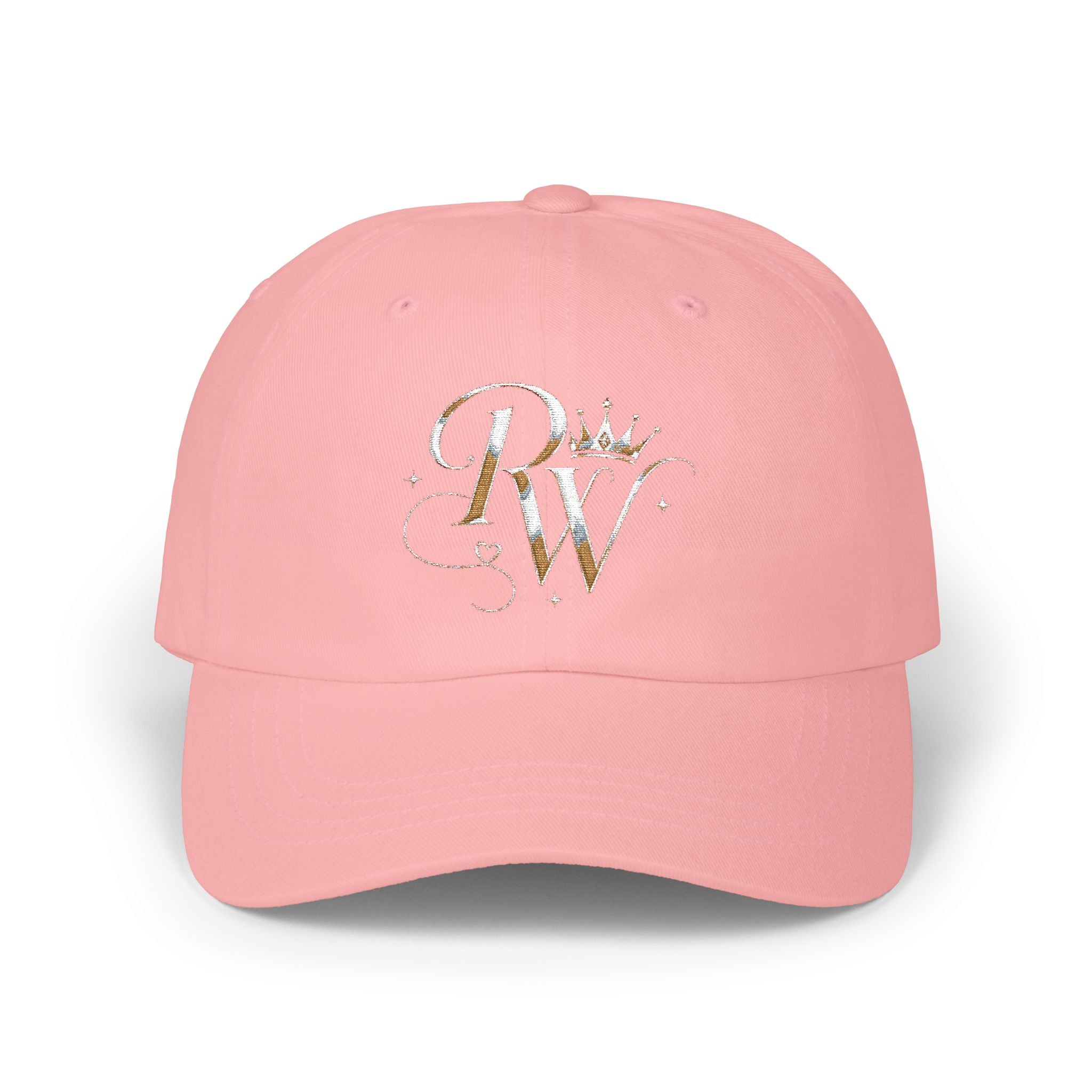 Dad Cap with Distressed Gold Monogram 'RW' – Classic Baseball Hat