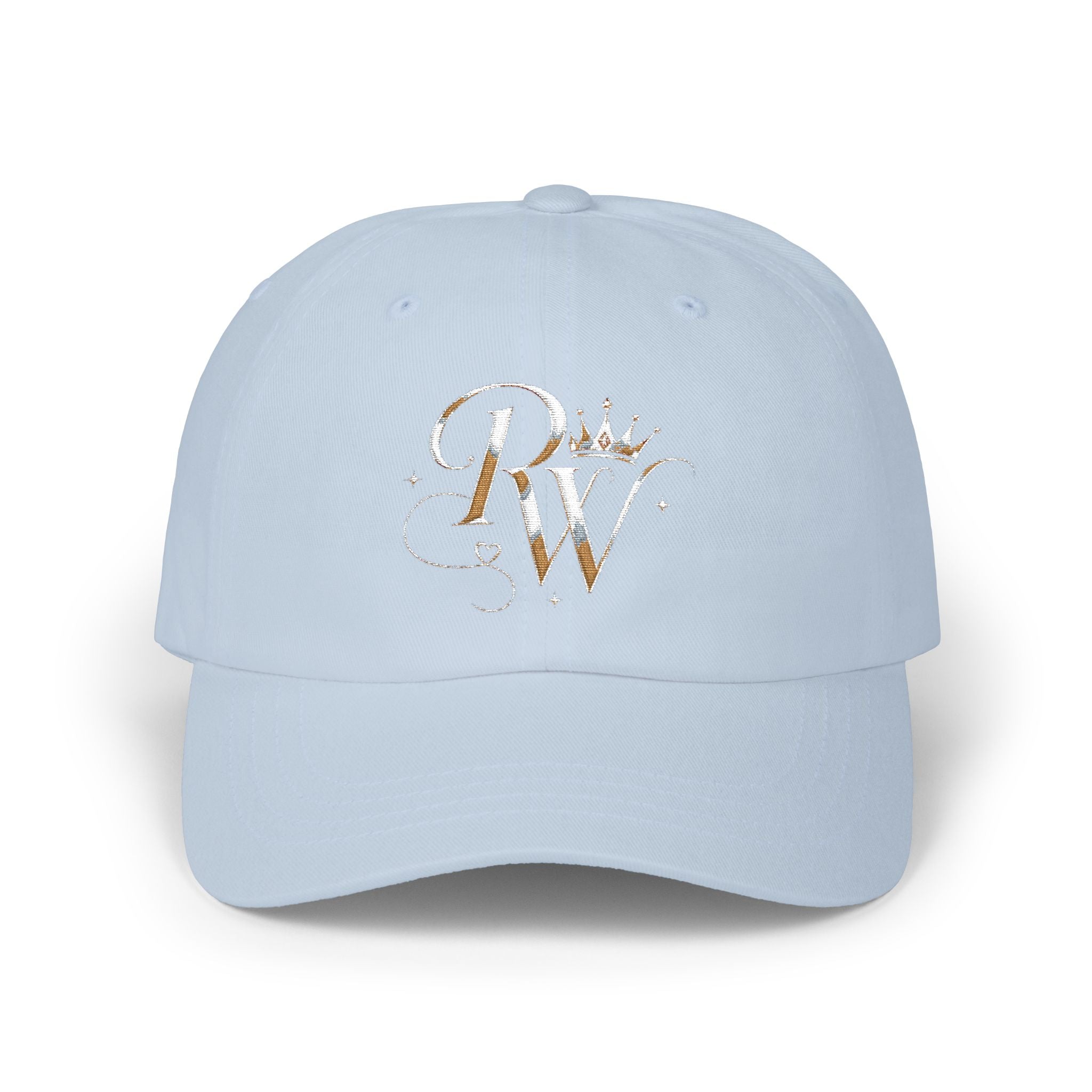 Dad Cap with Distressed Gold Monogram 'RW' – Classic Baseball Hat