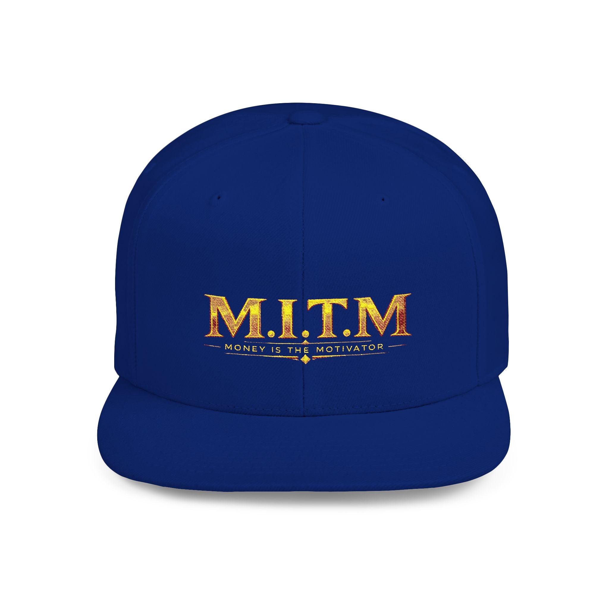 M.I.T.M. Gold Foil Flat Bill Snapback Hat — Stylish Urban Baseball Cap