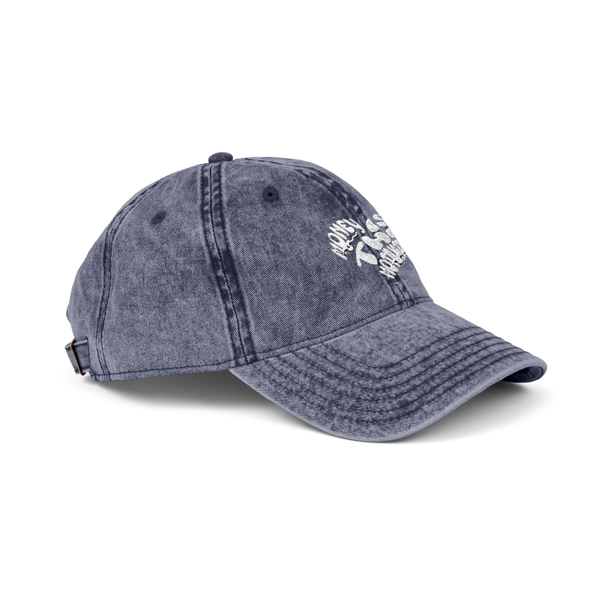 Embroidered Floral Heart Vintage Cap — Distressed Red Baseball Hat