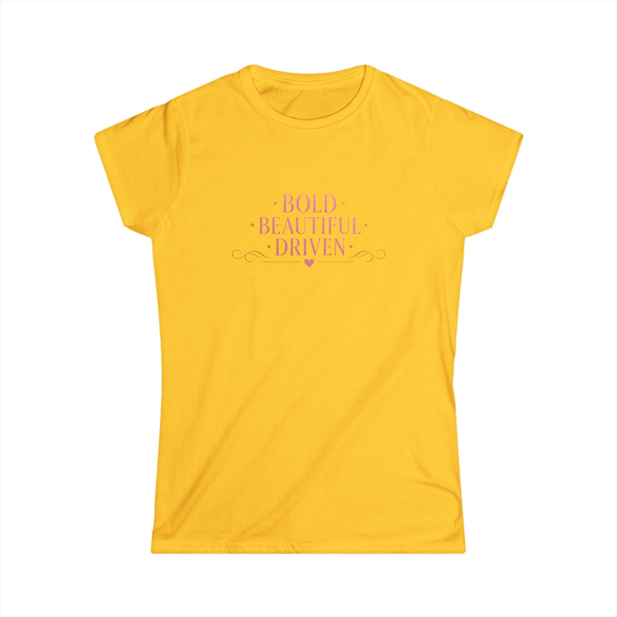 Bold • Beautiful • Driven Women's T‑Shirt — Feminine Motivational Graphic Tee