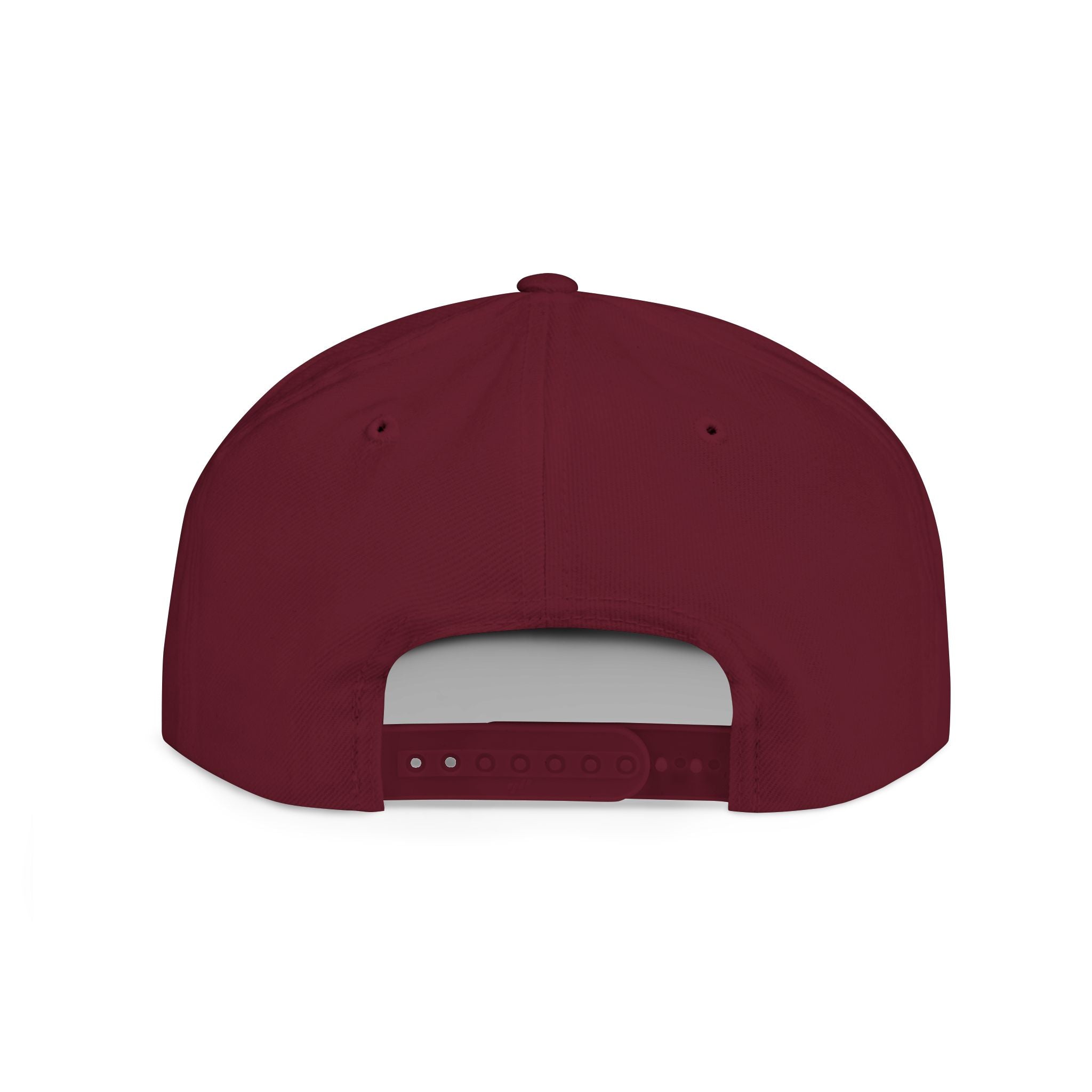M.I.T.M. Floral Snapback Hat — White Flat-Bill Trucker Cap