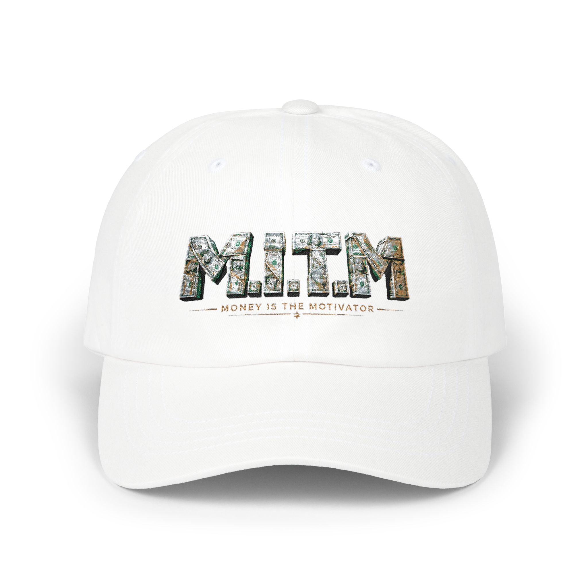 Dad Cap — 'M.I.T.M. (Money Is The Motivator)' Embroidered Baseball Hat