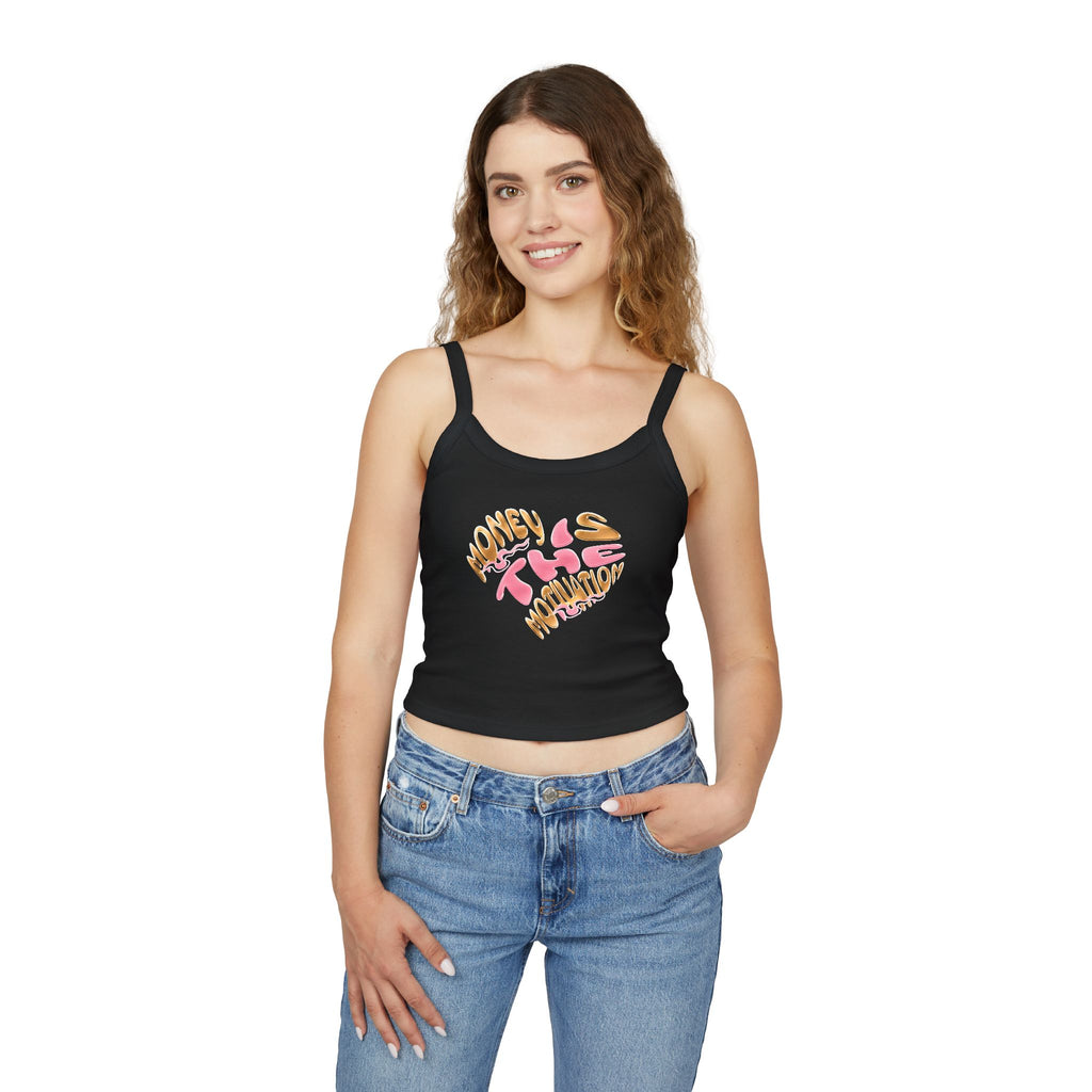Honey Lips Spaghetti Strap Tank — Cute Graphic Crop Top for Women