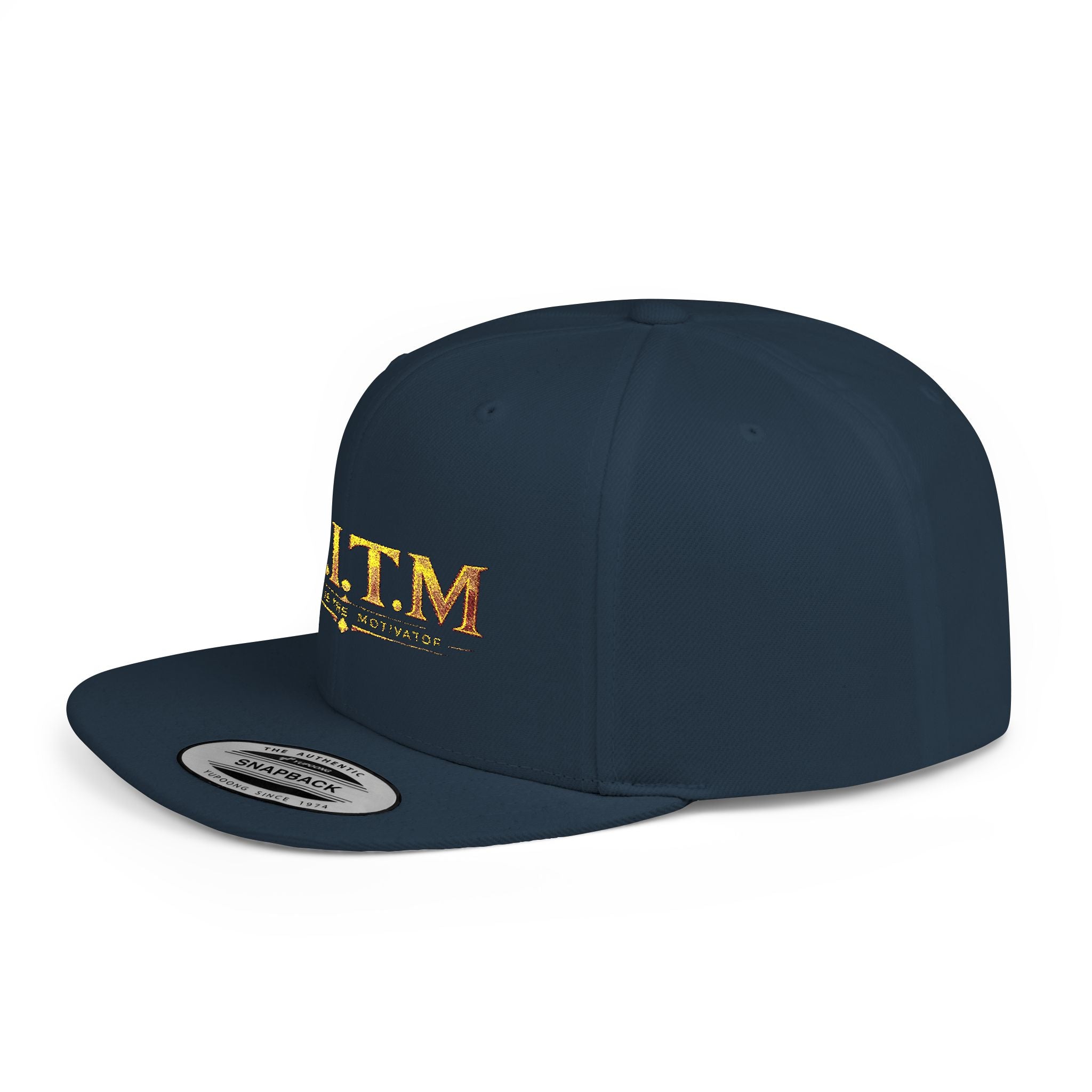 M.I.T.M. Gold Foil Flat Bill Snapback Hat — Stylish Urban Baseball Cap